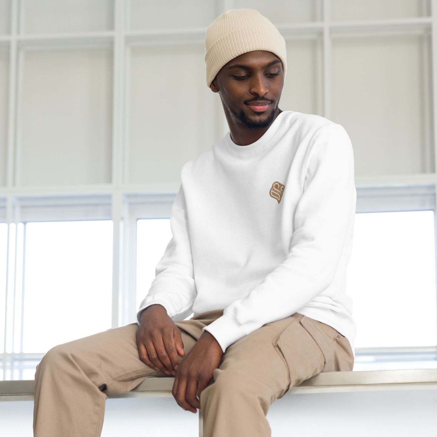 Embroidered logo sweatshirt